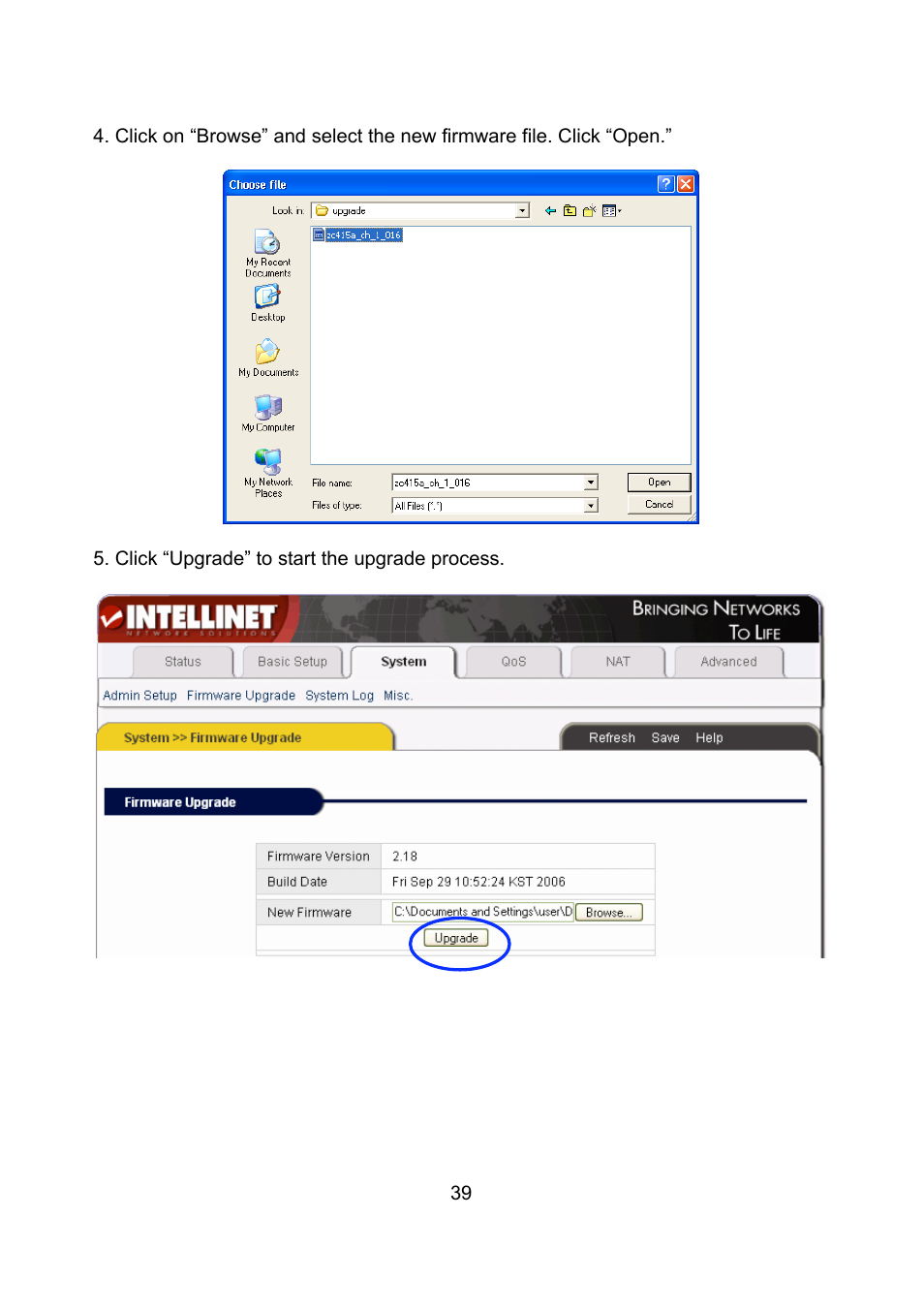 Intellinet Network Solutions Wireless G Broadband Router 523431 User Manual | Page 39 / 64