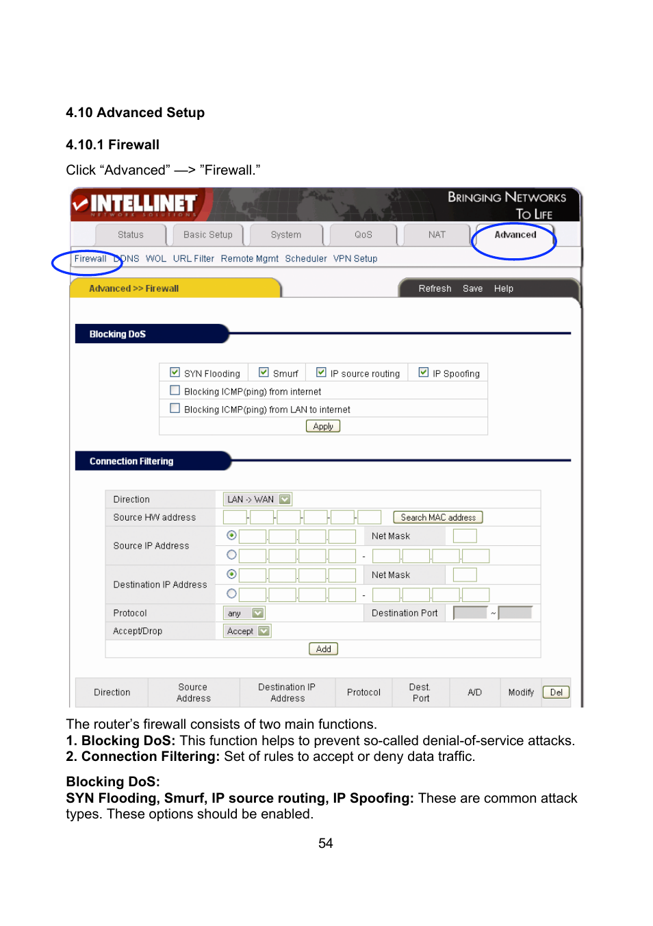 Intellinet Network Solutions Wireless G Broadband Router 523431 User Manual | Page 54 / 64