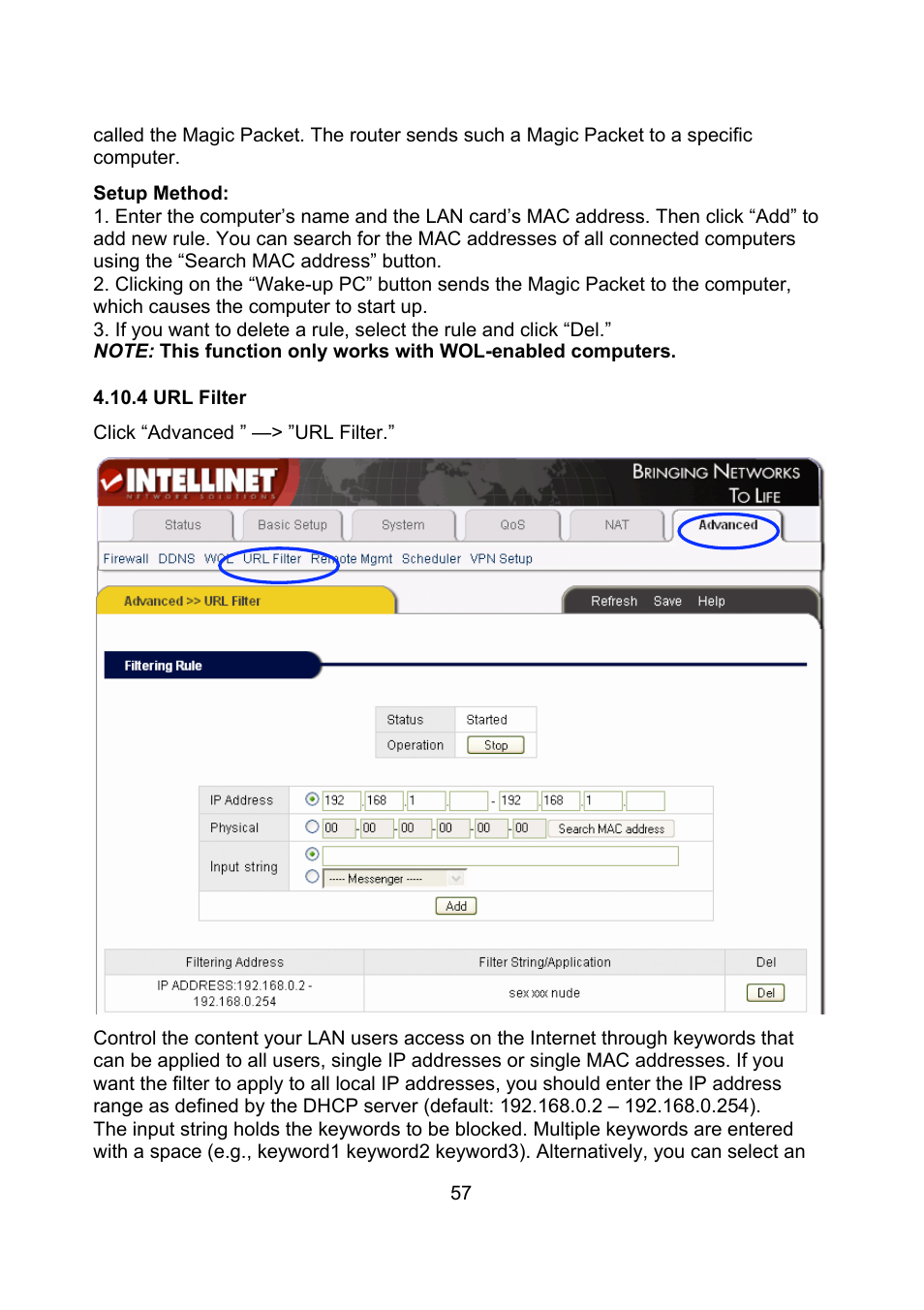 Intellinet Network Solutions Wireless G Broadband Router 523431 User Manual | Page 57 / 64