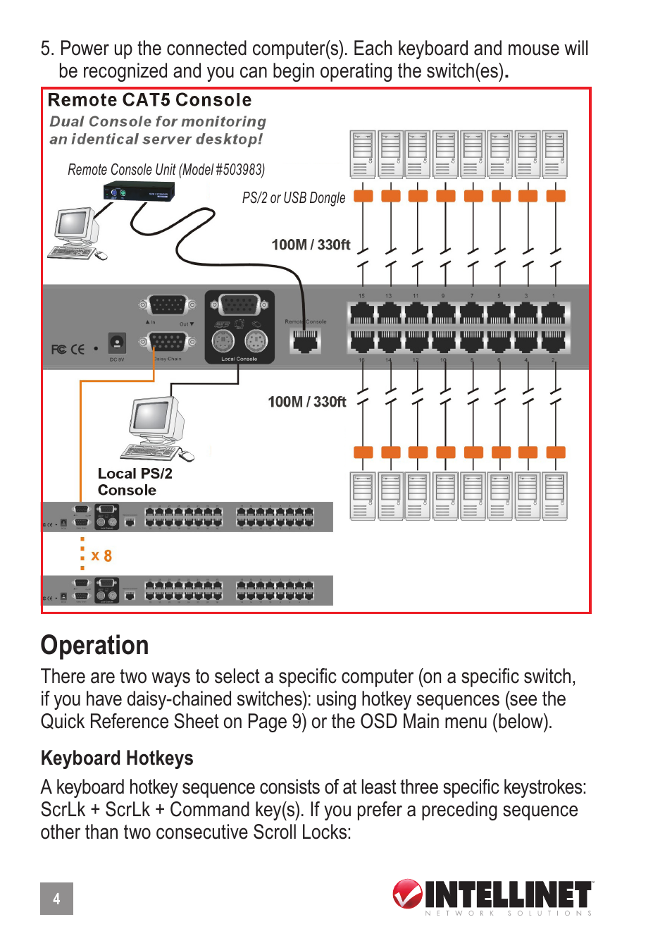 Operation | Intellinet Network Solutions 503907 User Manual | Page 4 / 12