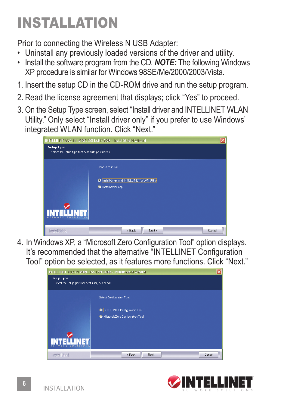 Installation | Intellinet Network Solutions 524438 User Manual | Page 6 / 32