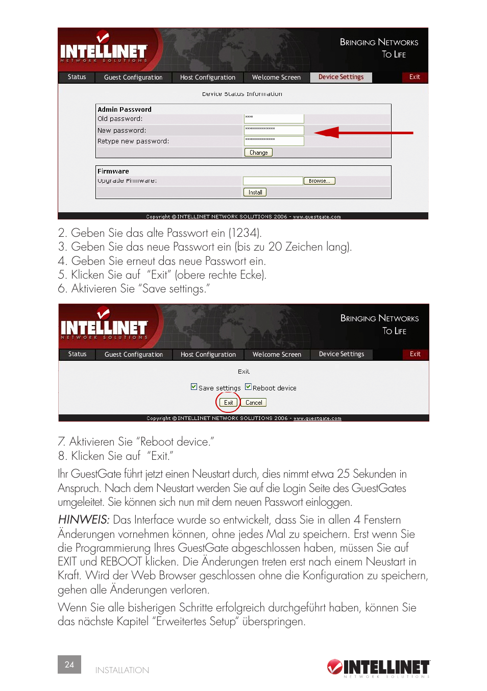 Intellinet Network Solutions GUESTGATETM HOTSPOT GATEWAY 523240 User Manual | Page 24 / 88