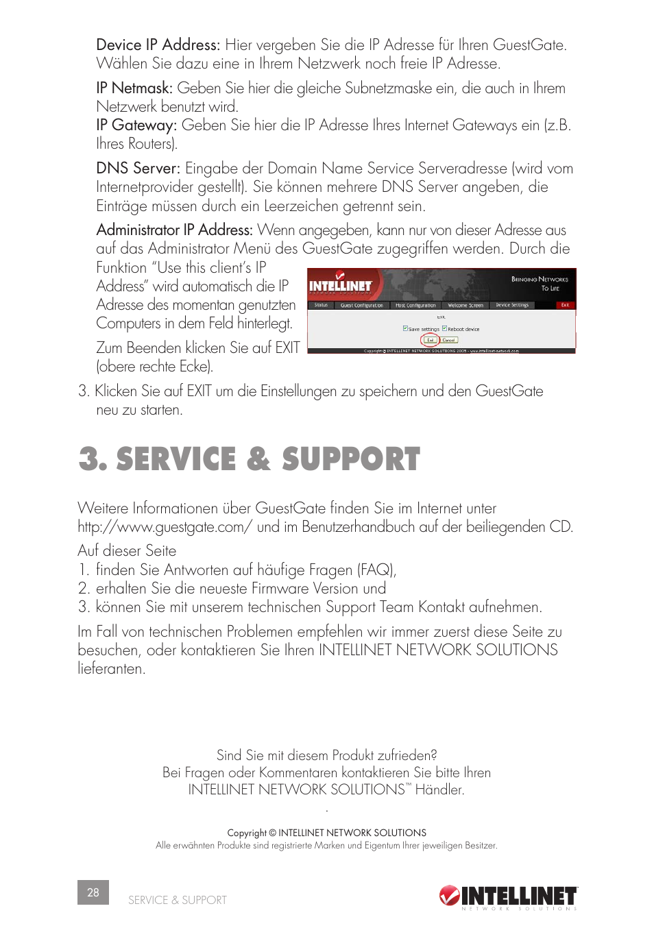 Service & support | Intellinet Network Solutions GUESTGATETM HOTSPOT GATEWAY 523240 User Manual | Page 28 / 88