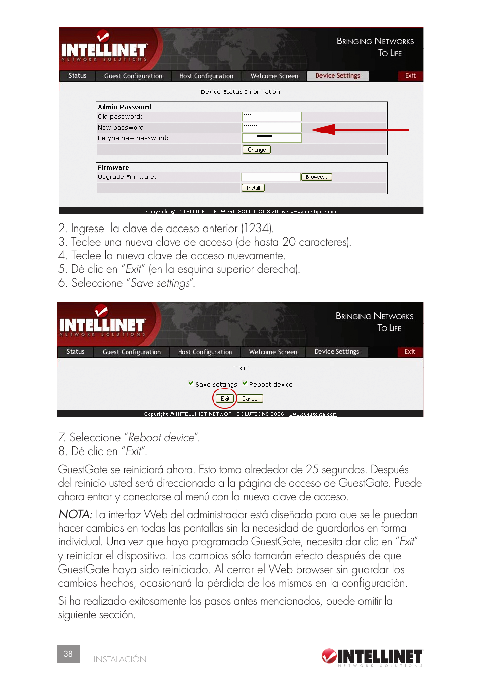 Intellinet Network Solutions GUESTGATETM HOTSPOT GATEWAY 523240 User Manual | Page 38 / 88