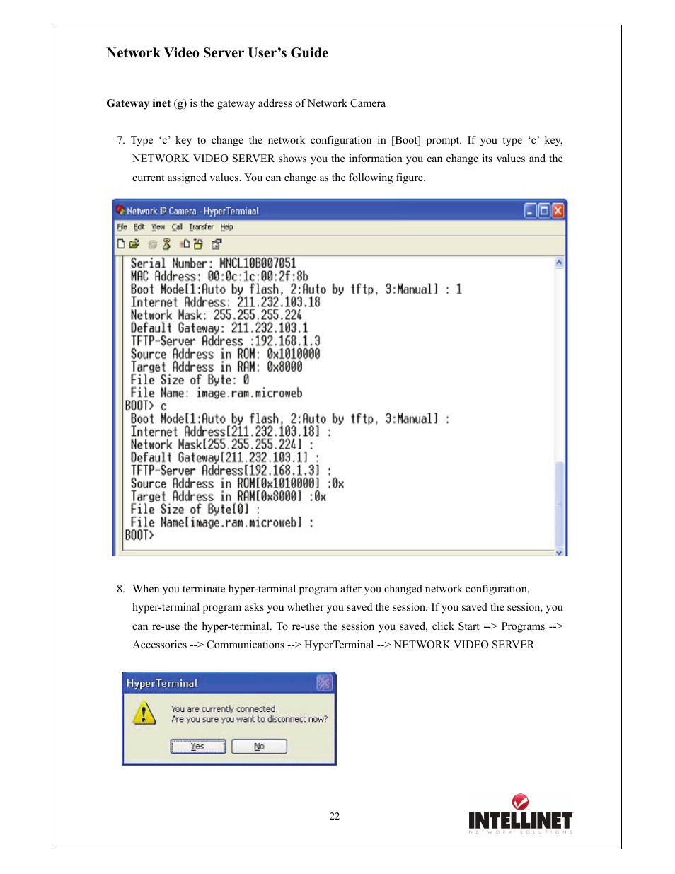 Network video server user’s guide | Intellinet Network Solutions 550000 User Manual | Page 22 / 78