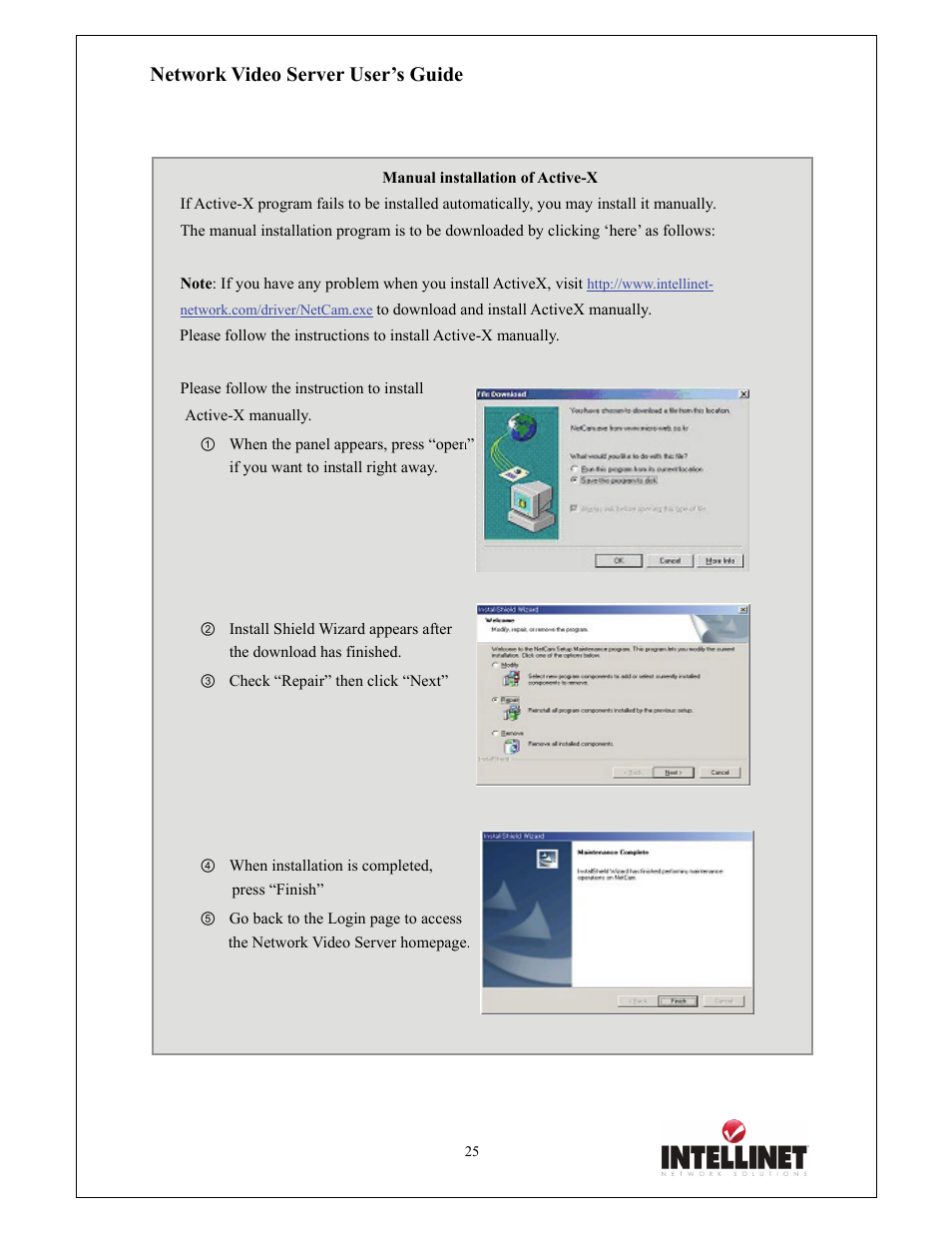 Network video server user’s guide | Intellinet Network Solutions 550000 User Manual | Page 25 / 78