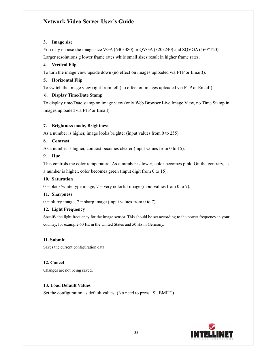 Network video server user’s guide | Intellinet Network Solutions 550000 User Manual | Page 33 / 78