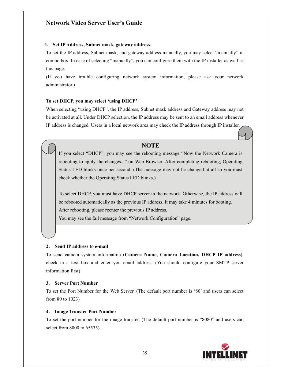 Network video server user’s guide | Intellinet Network Solutions 550000 User Manual | Page 35 / 78