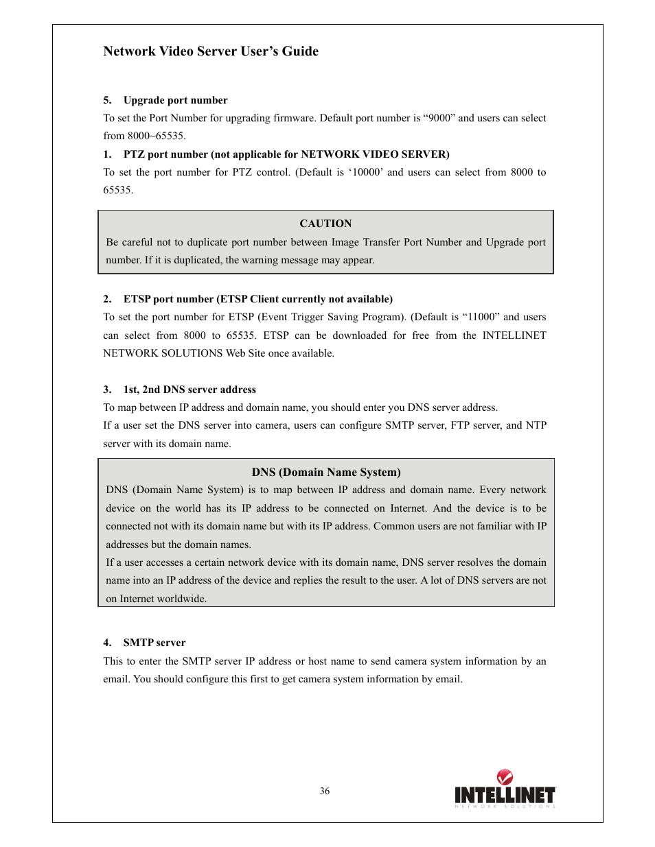 Network video server user’s guide | Intellinet Network Solutions 550000 User Manual | Page 36 / 78
