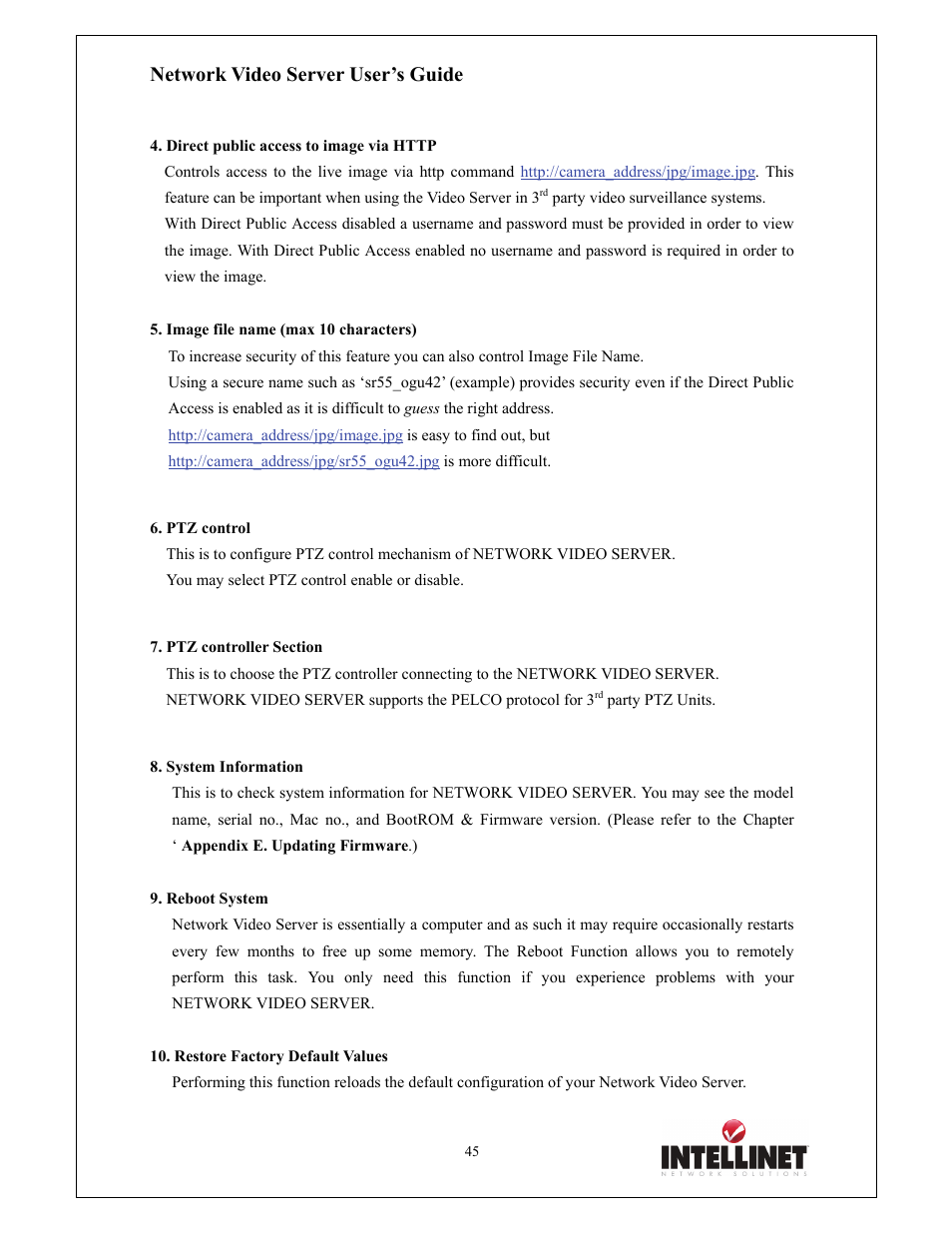 Network video server user’s guide | Intellinet Network Solutions 550000 User Manual | Page 45 / 78