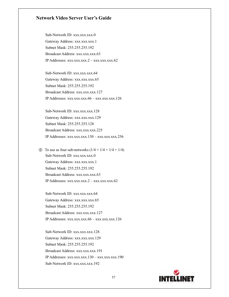 Network video server user’s guide | Intellinet Network Solutions 550000 User Manual | Page 57 / 78