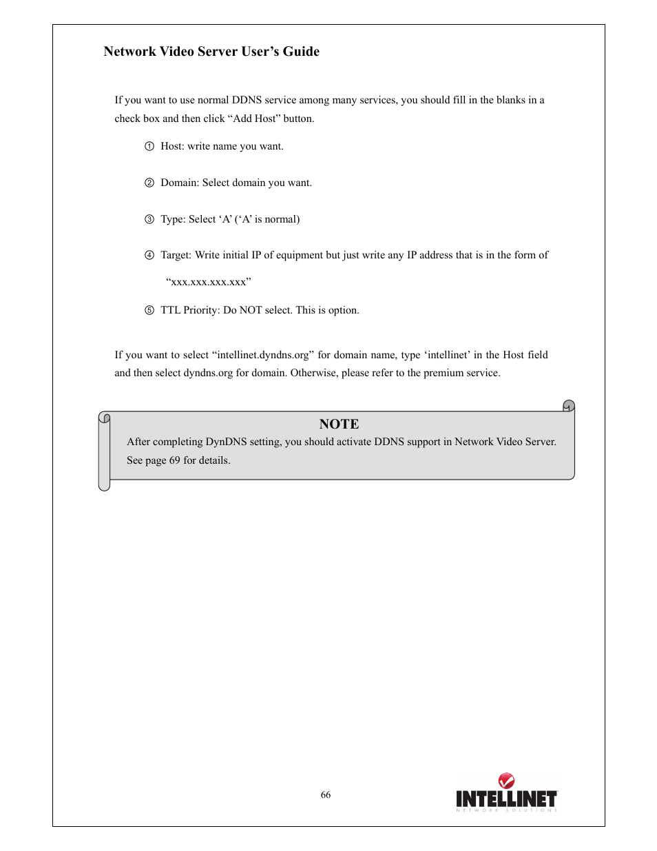 Network video server user’s guide | Intellinet Network Solutions 550000 User Manual | Page 66 / 78