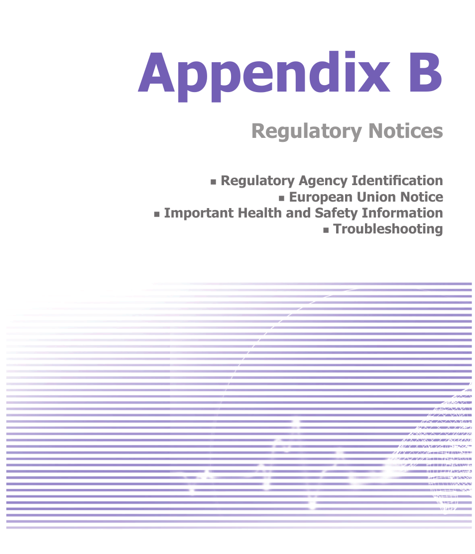 Appendix b, Regulatory notices | i-mate PDA2 User Manual | Page 167 / 177
