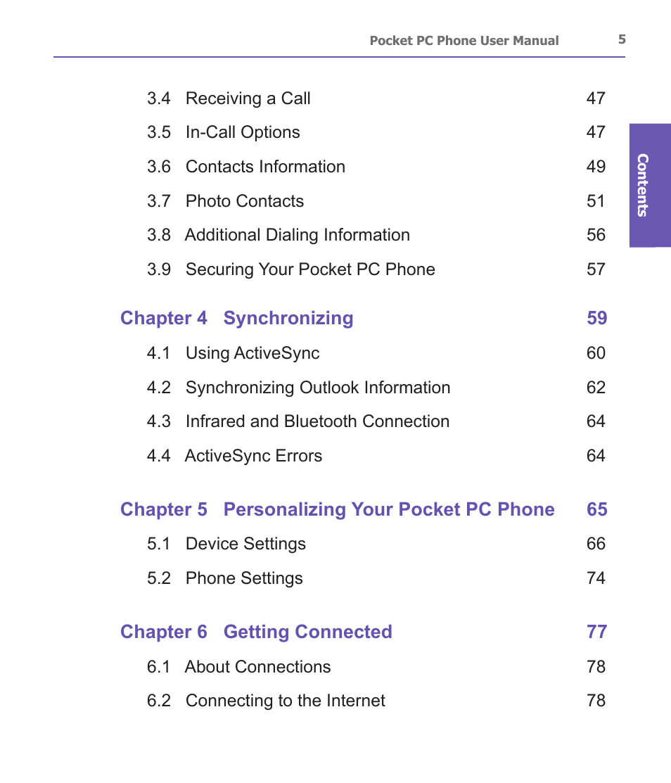 i-mate PDA2 User Manual | Page 5 / 177