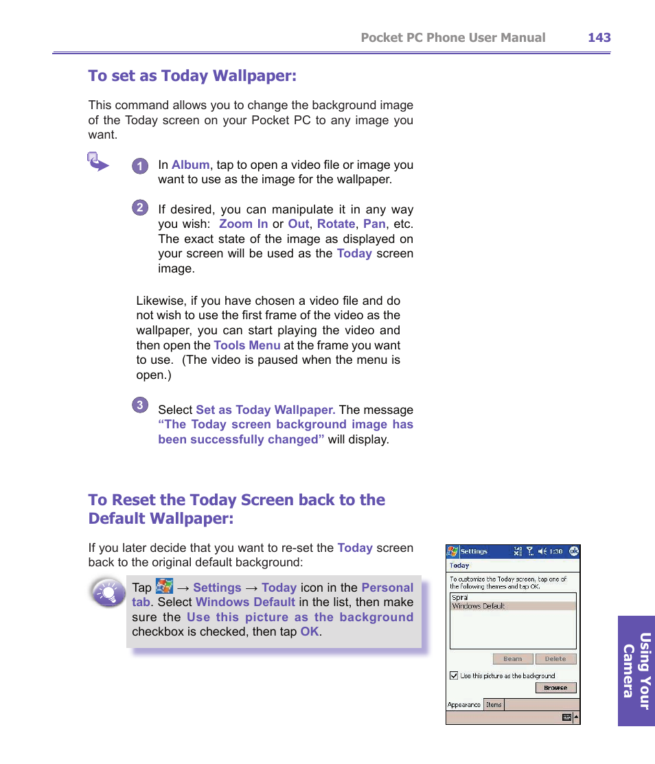 i-mate PDA2K EVDO User Manual | Page 143 / 176