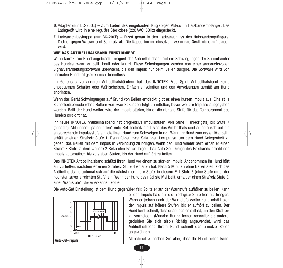 Innotek Automatic No-bark Collar BC-50E User Manual | Page 11 / 48