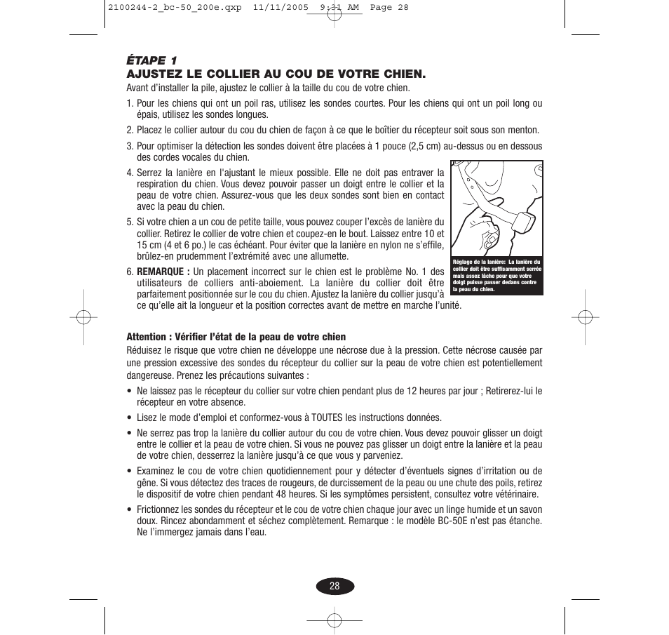 Innotek Automatic No-bark Collar BC-50E User Manual | Page 28 / 48