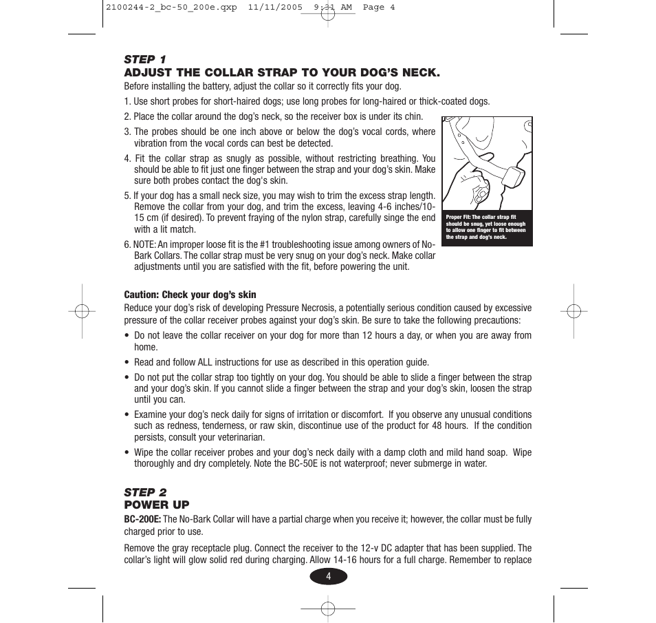 Innotek Automatic No-bark Collar BC-50E User Manual | Page 4 / 48
