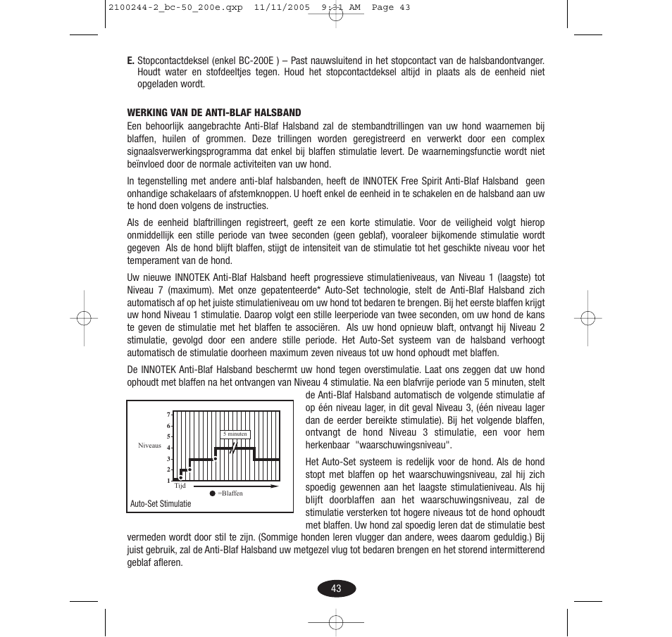 Innotek Automatic No-bark Collar BC-50E User Manual | Page 43 / 48