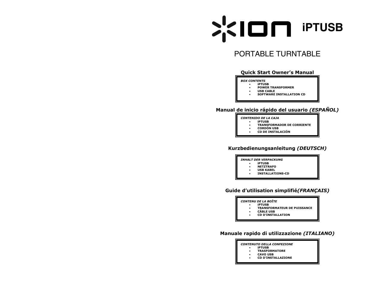 ION IPTUSB User Manual | 12 pages