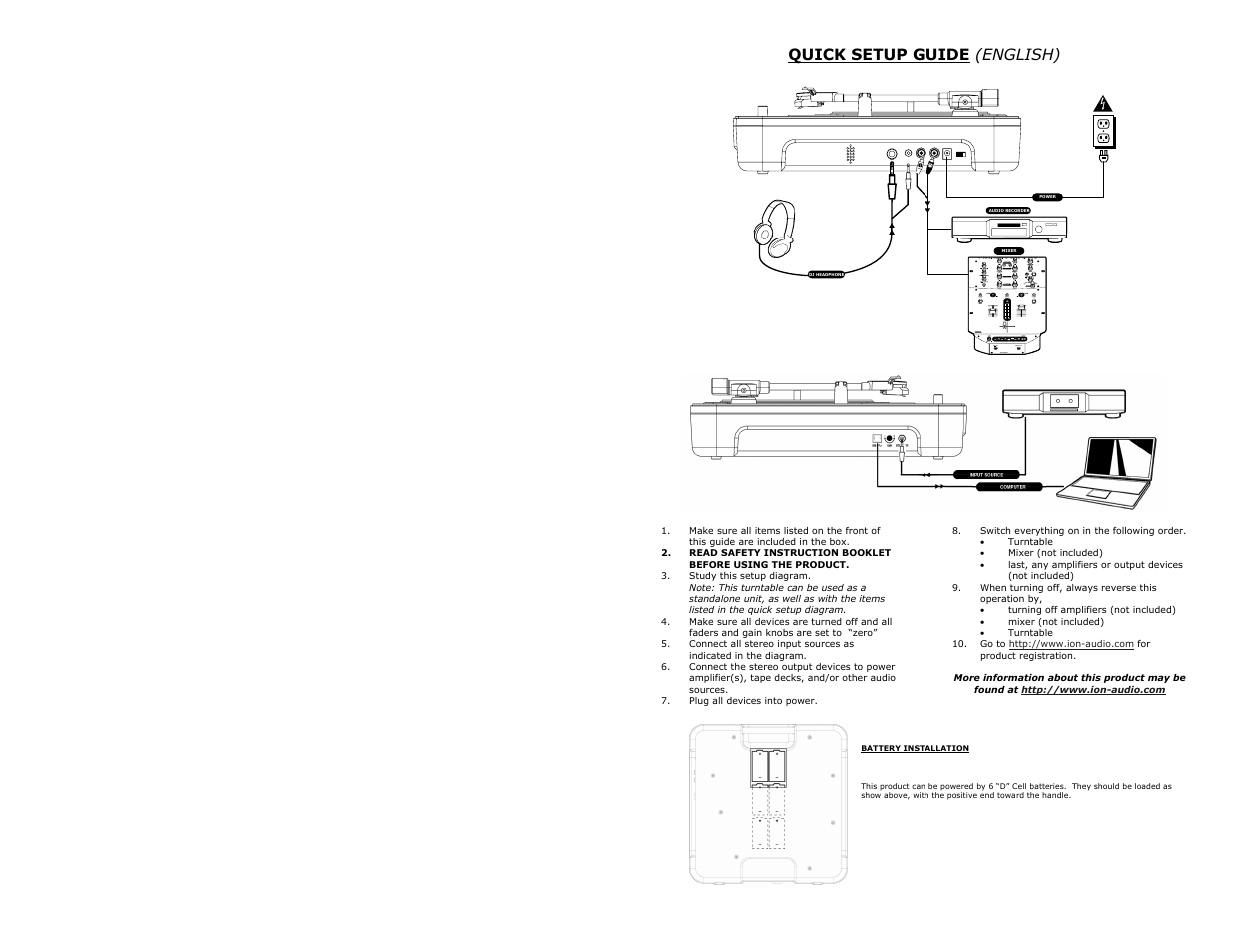 Quick setup guide (english) | ION IPTUSB User Manual | Page 2 / 12