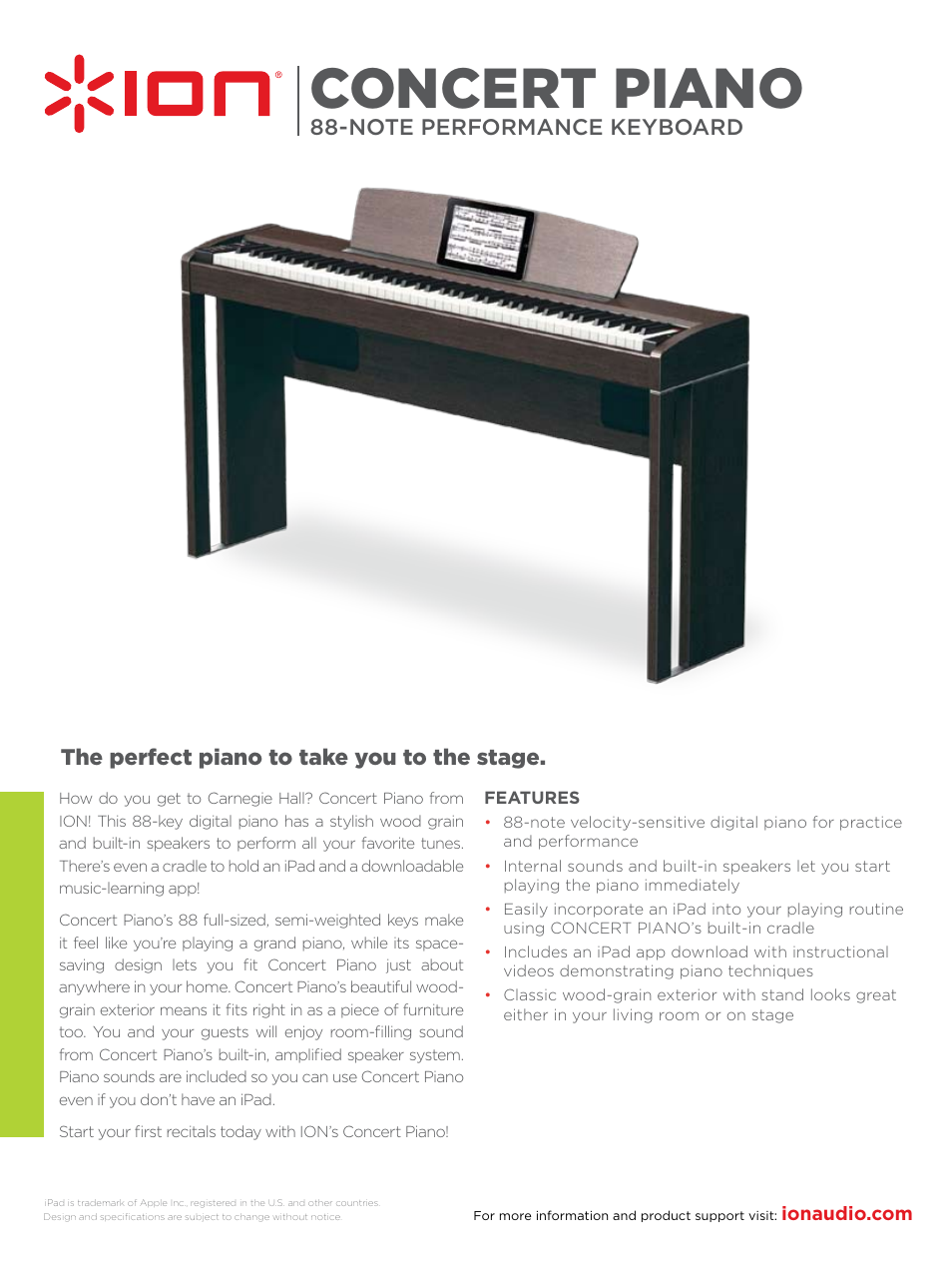 ION CONCERT PIANO User Manual | 1 page