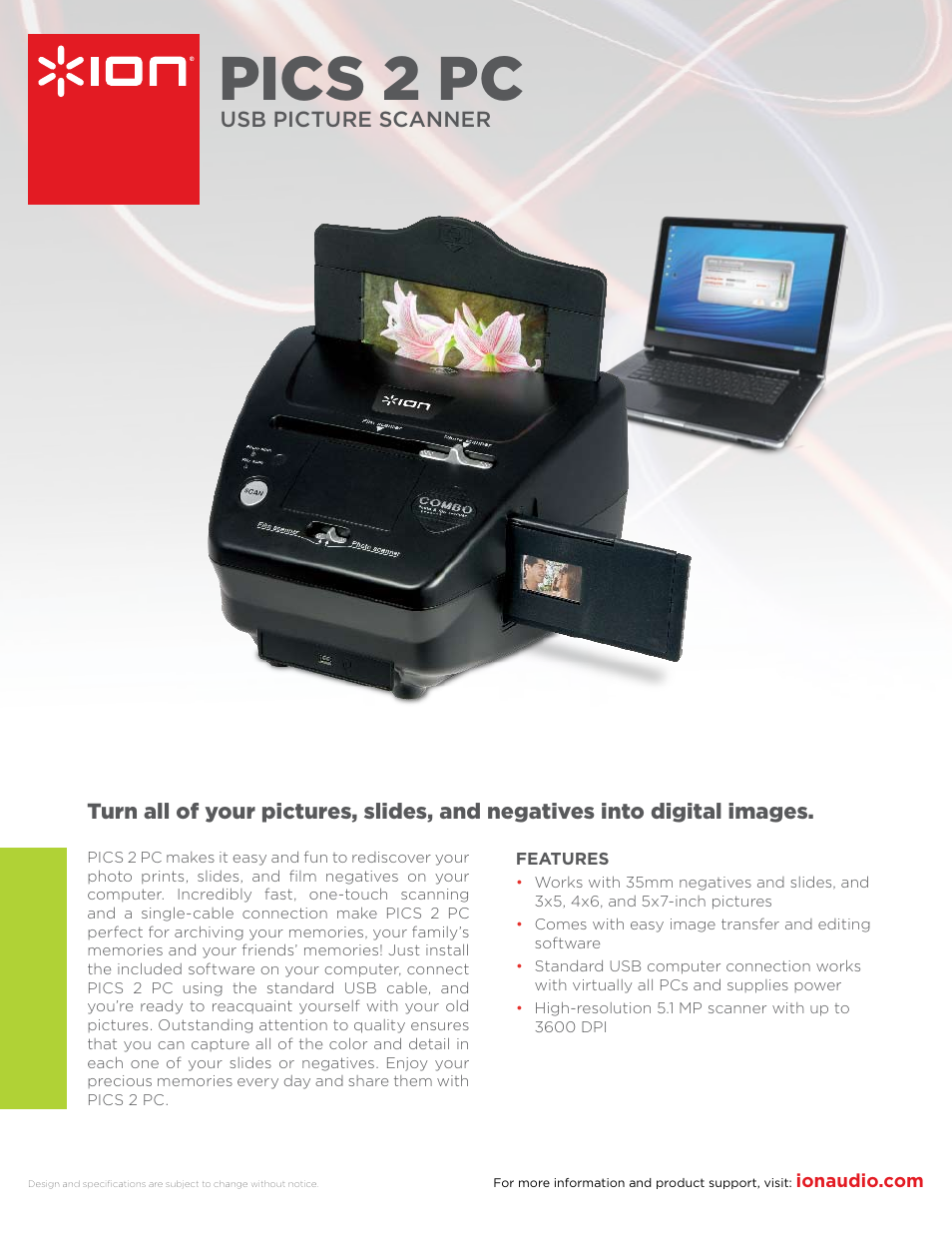 ION PICS 2 PC User Manual | 1 page