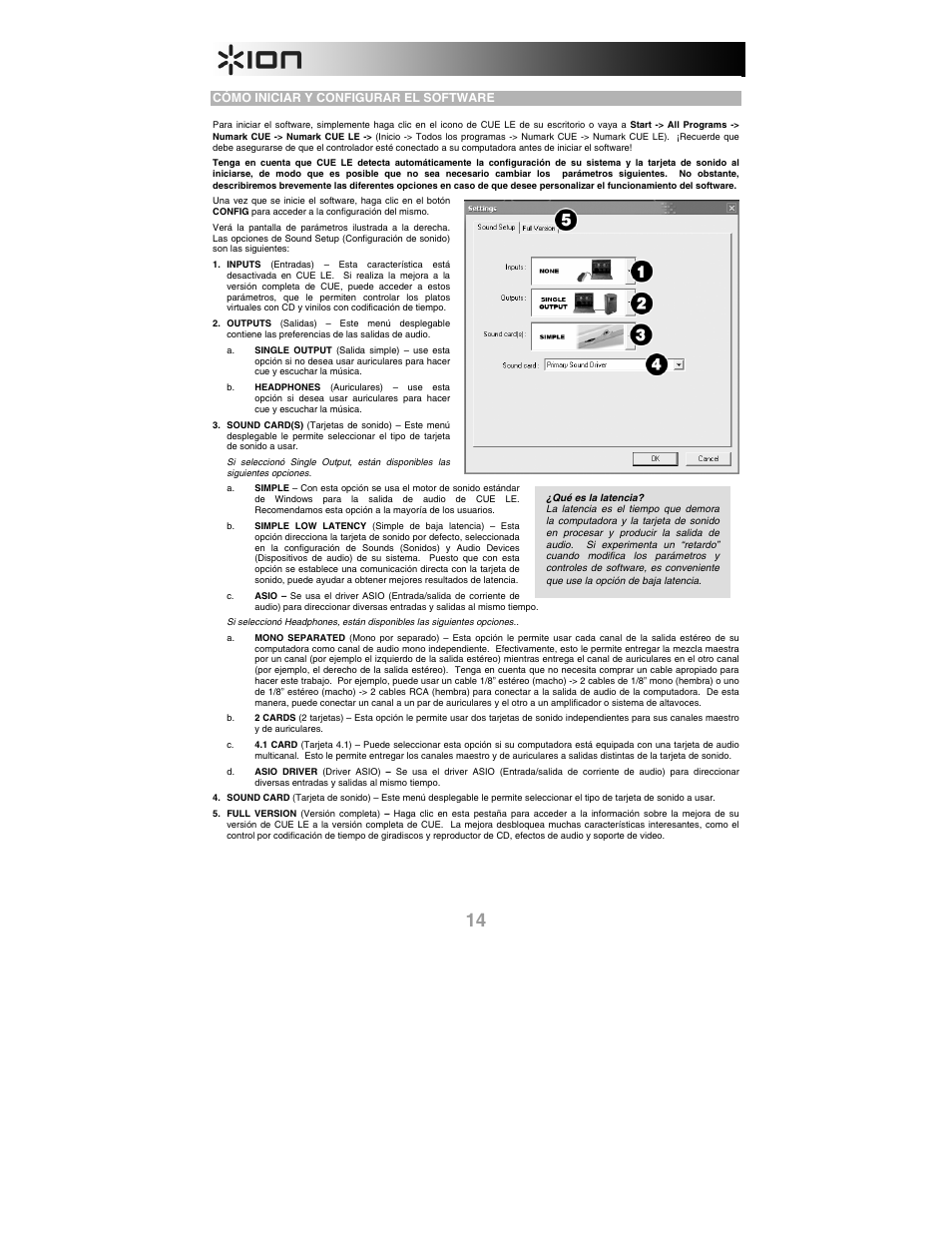 Cómo iniciar y configurar el software | ION iCUE User Manual | Page 14 / 56