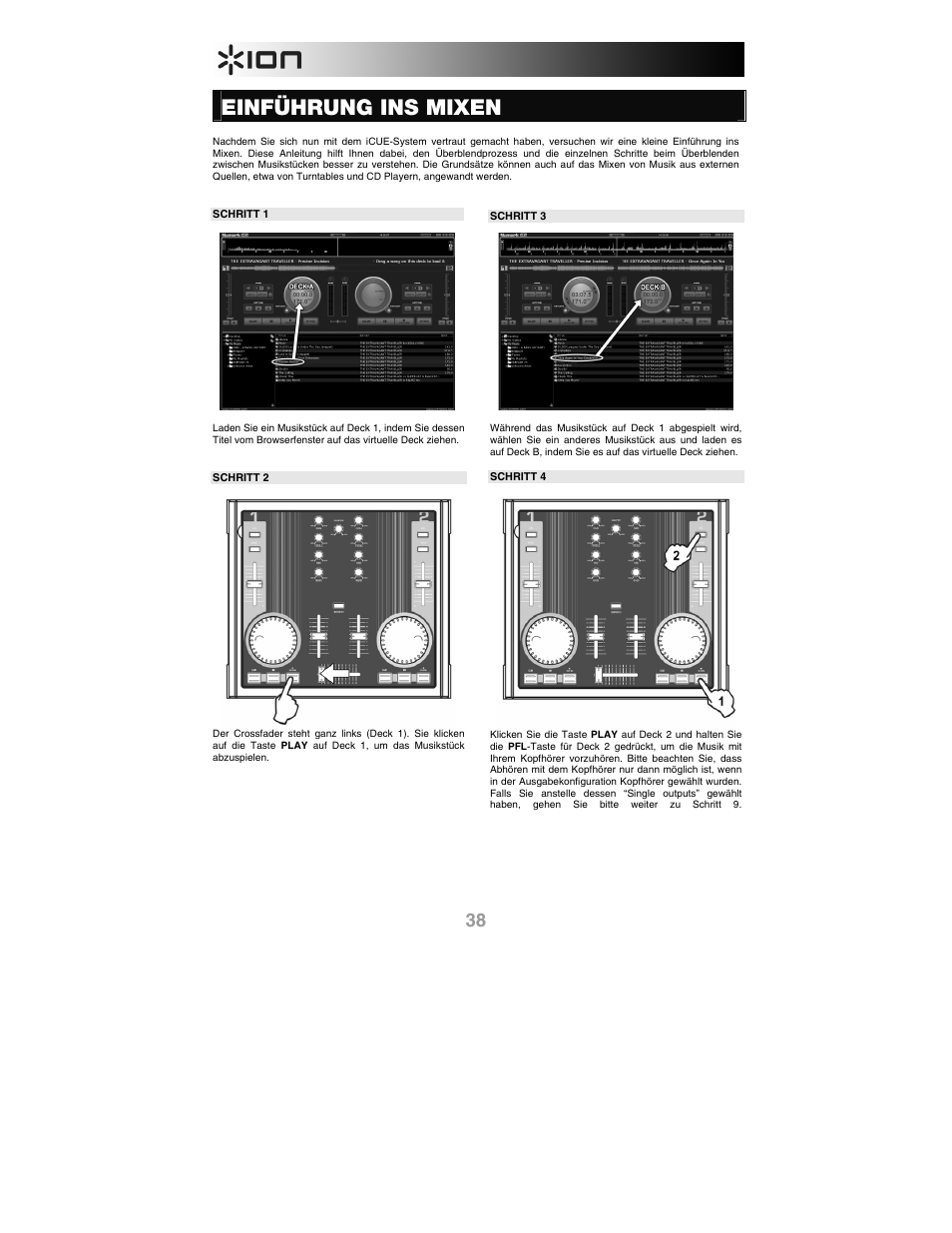 Einführung ins mixen | ION iCUE User Manual | Page 38 / 56