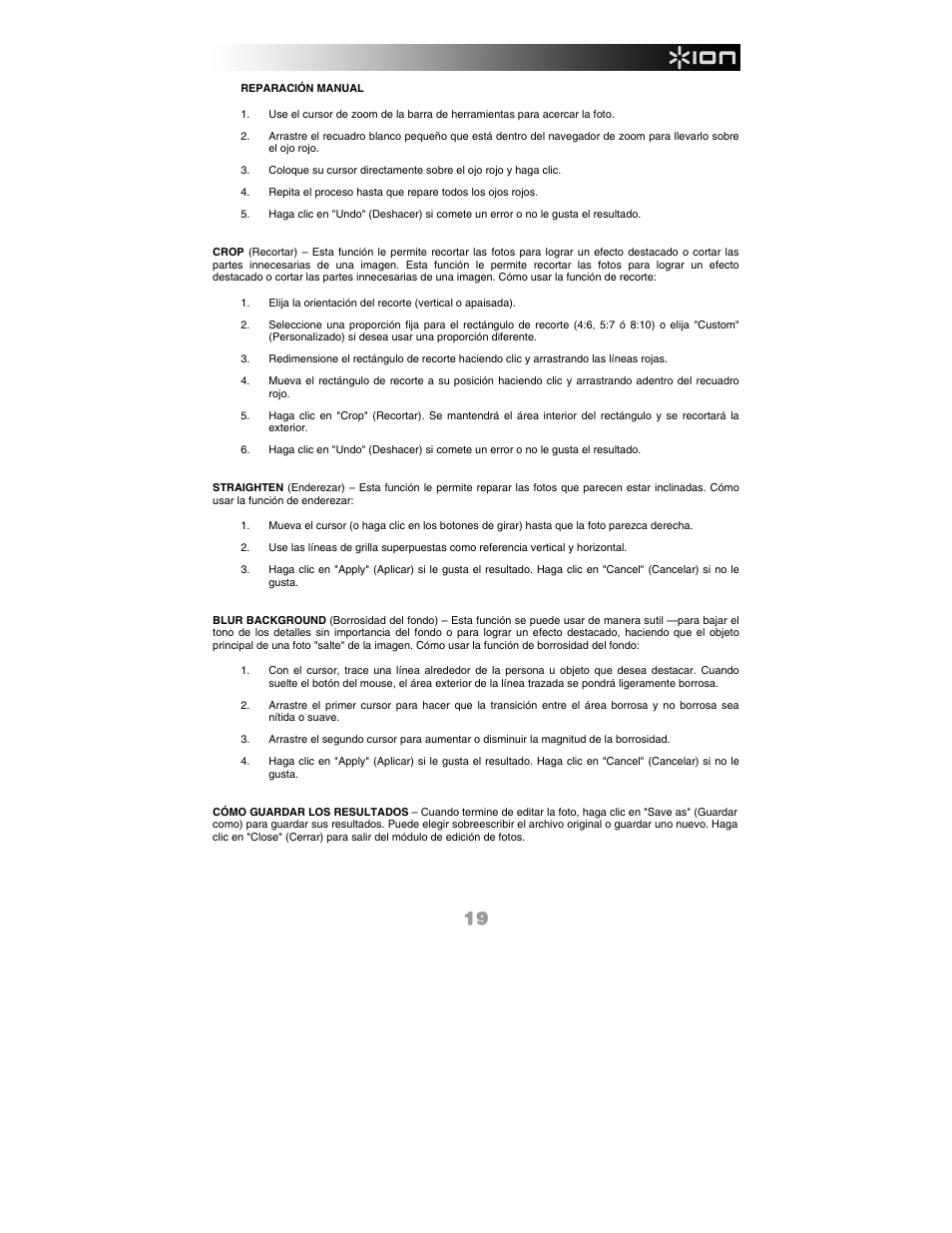 ION FILM 2 PC User Manual | Page 19 / 64