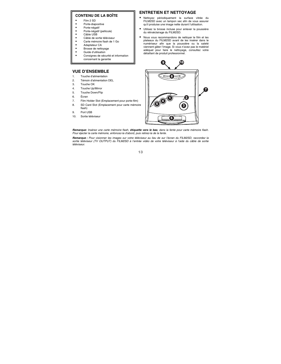 Entretien et nettoyage, Vue d’ensemble | ION Audio Film 2 SD (Black) User Manual | Page 15 / 40