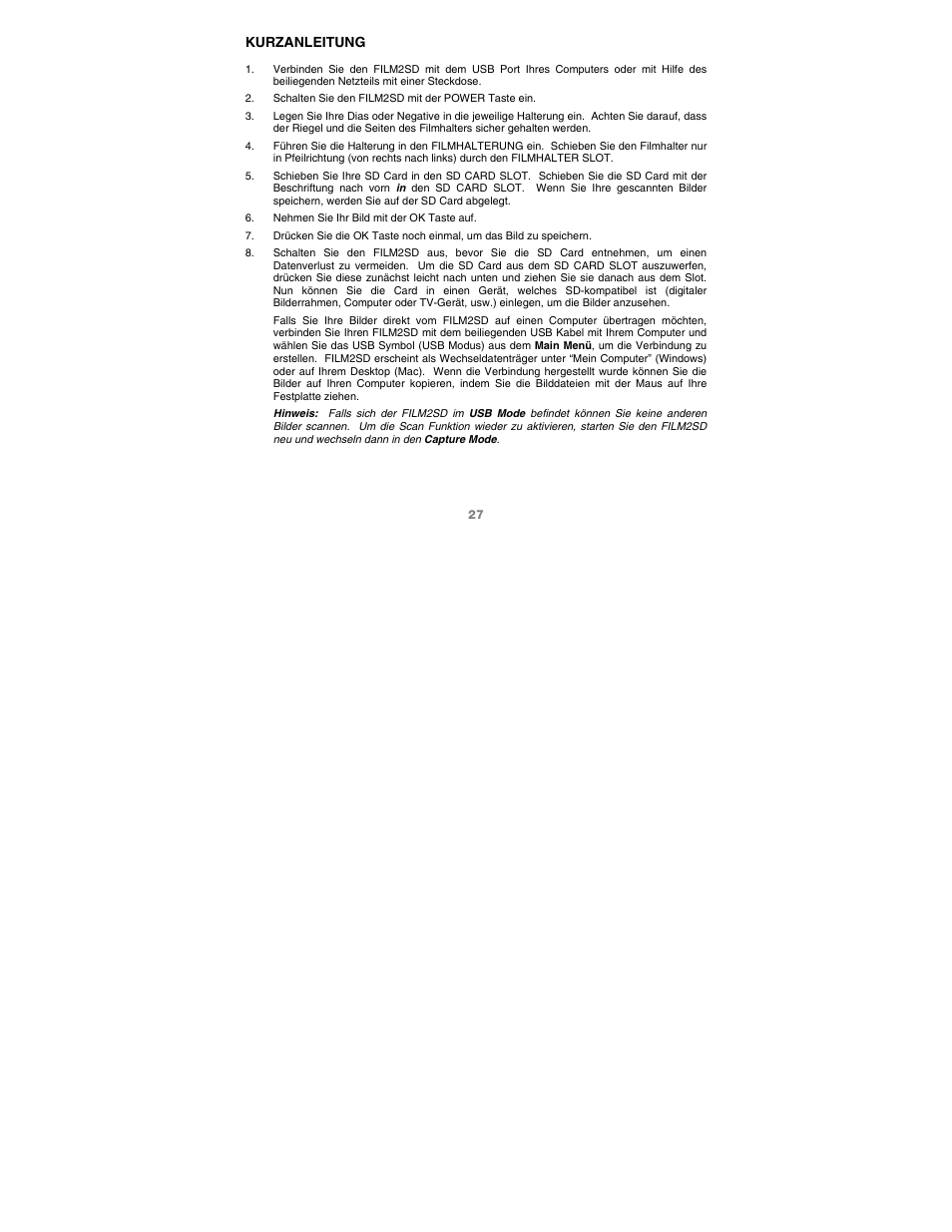 Kurzanleitung | ION Audio Film 2 SD (Black) User Manual | Page 29 / 40
