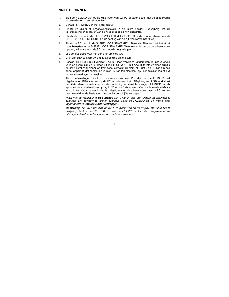 Snel beginnen | ION Audio Film 2 SD (Black) User Manual | Page 35 / 40