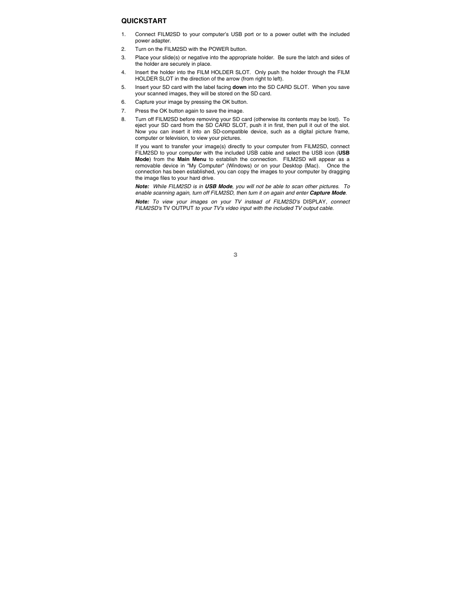 Quickstart | ION Audio Film 2 SD (Black) User Manual | Page 5 / 40