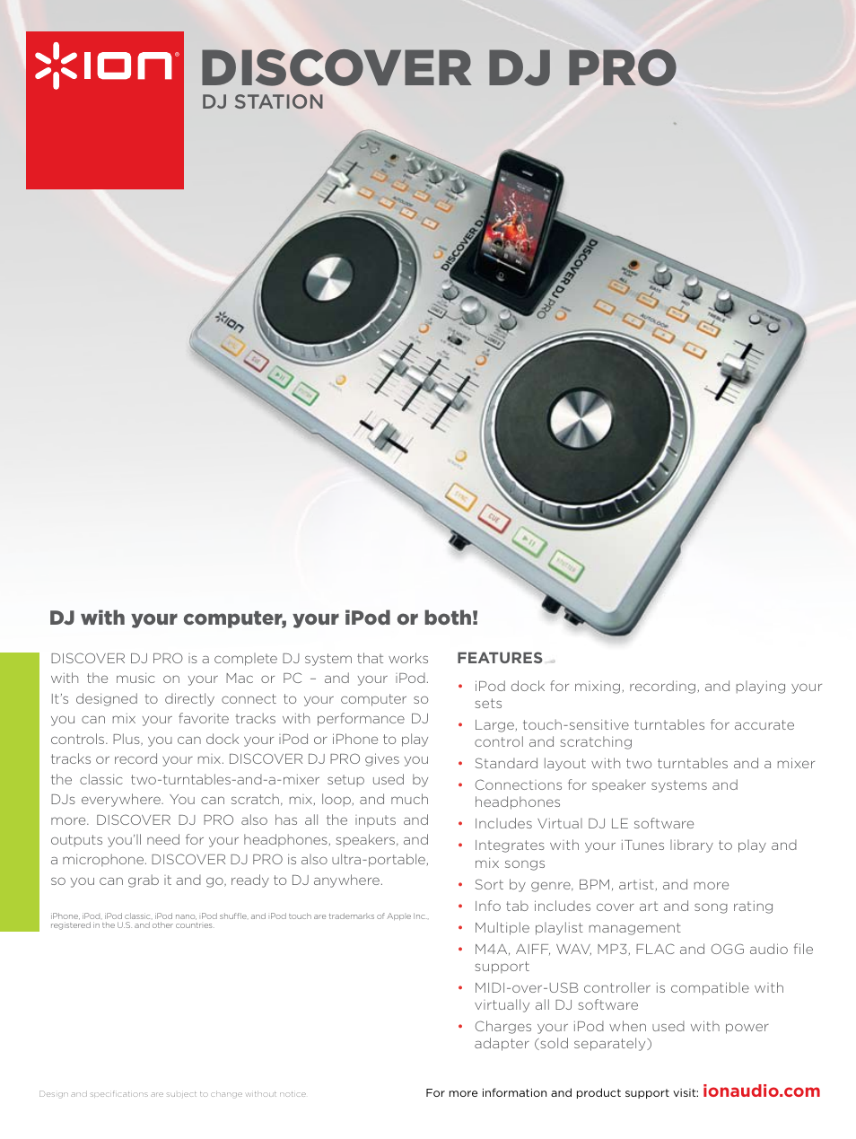 ION DISCOVER DJ PRO User Manual | 1 page