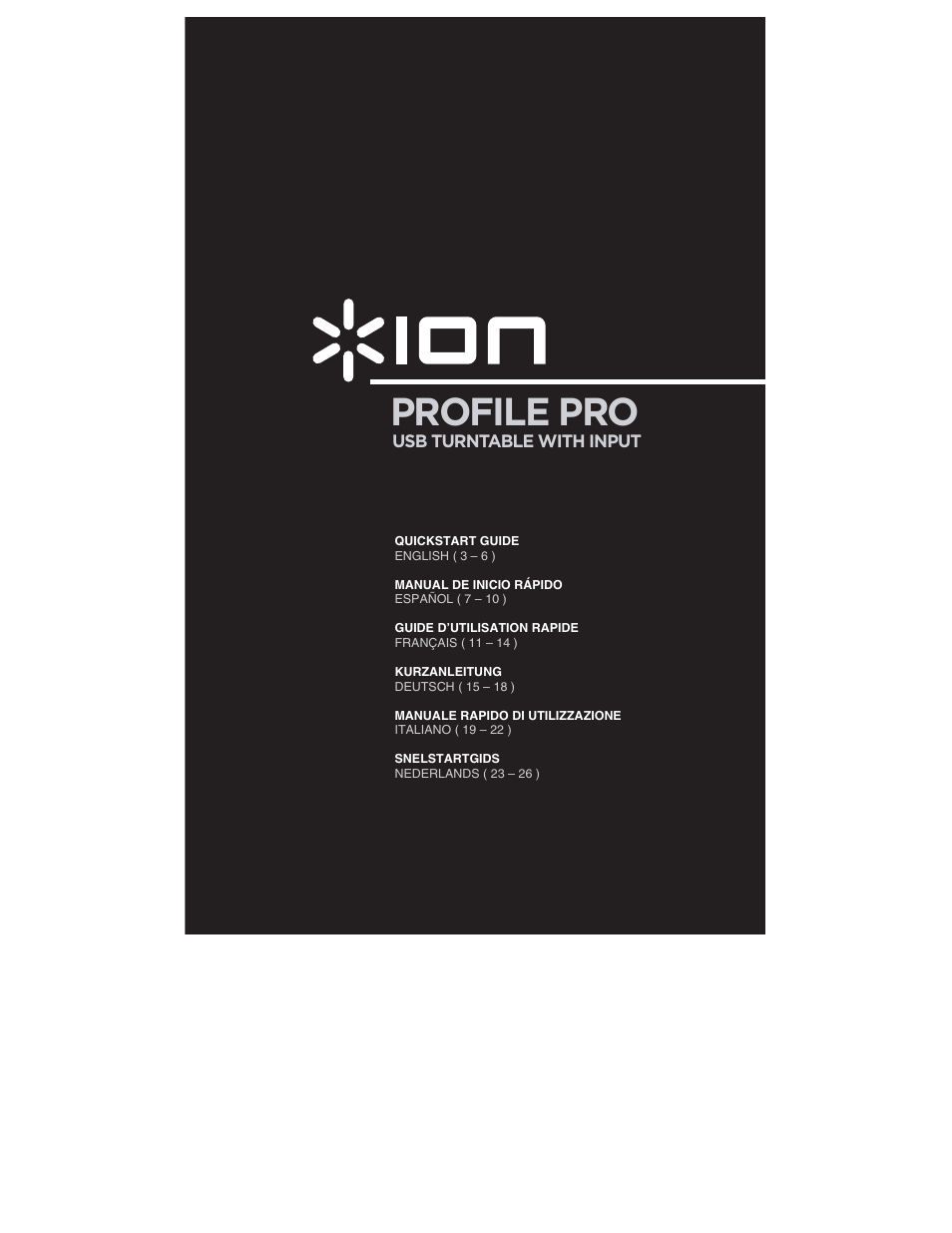 ION PROFILE PRO User Manual | 28 pages