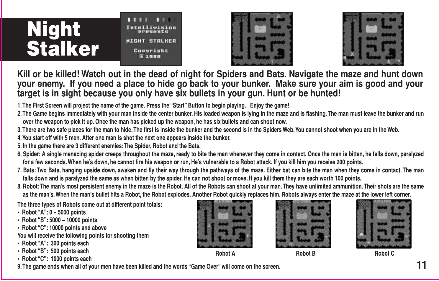 Intellivision Productions 10400 User Manual | Page 13 / 36