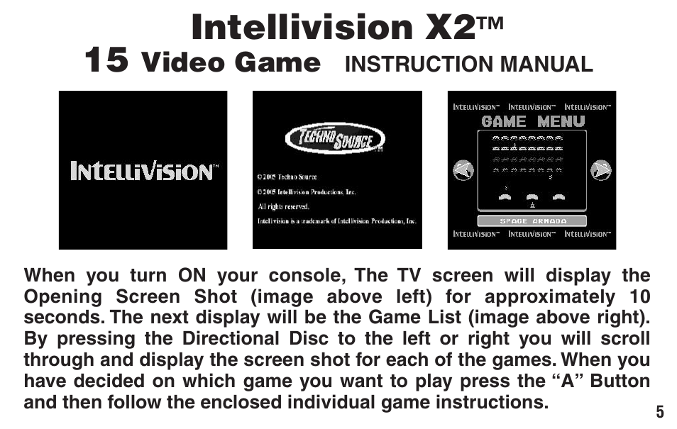 Intellivision x2 | Intellivision Productions X2 User Manual | Page 7 / 28