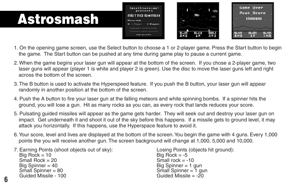 Player 1 player 2 player 1 | Intellivision Productions X2 User Manual | Page 8 / 28