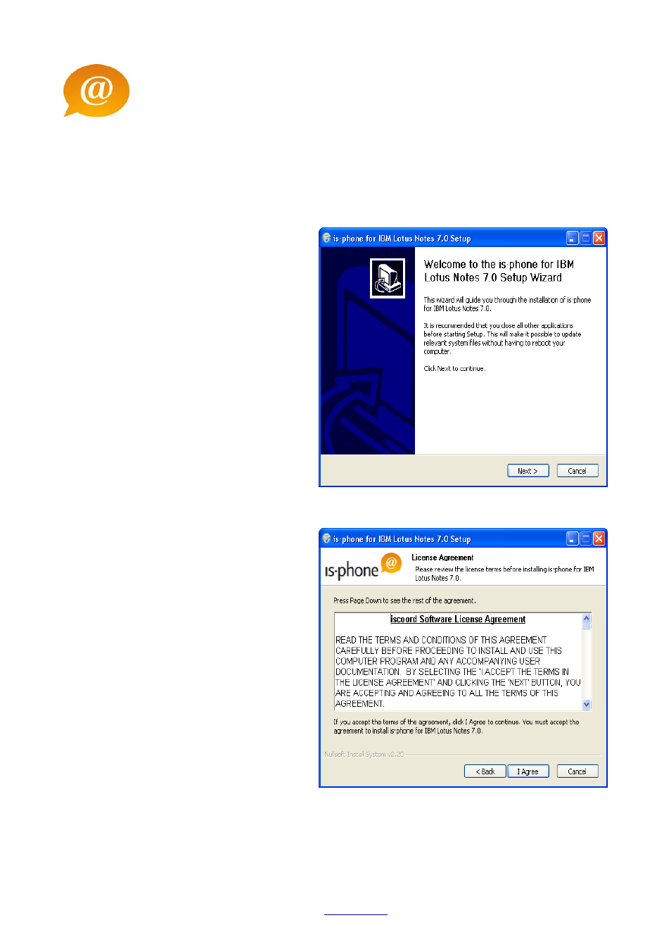 Client installation | IBM IS-PHONE 6.X User Manual | Page 13 / 15