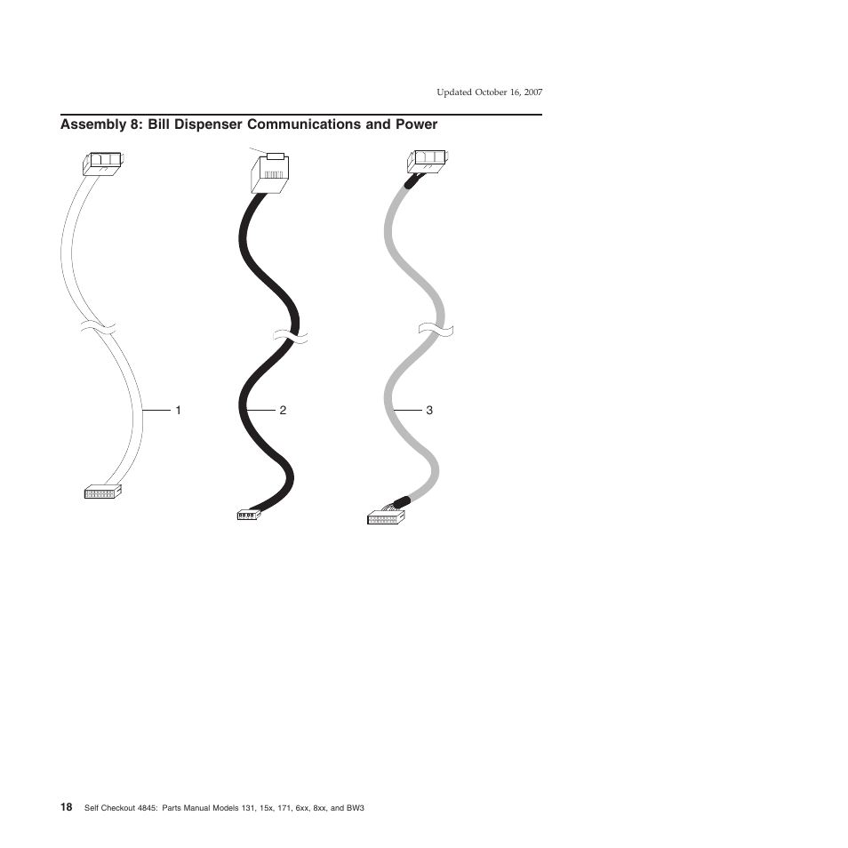 Assembly, Bill, Dispenser | Communications, Power | IBM 8xx User Manual | Page 30 / 156