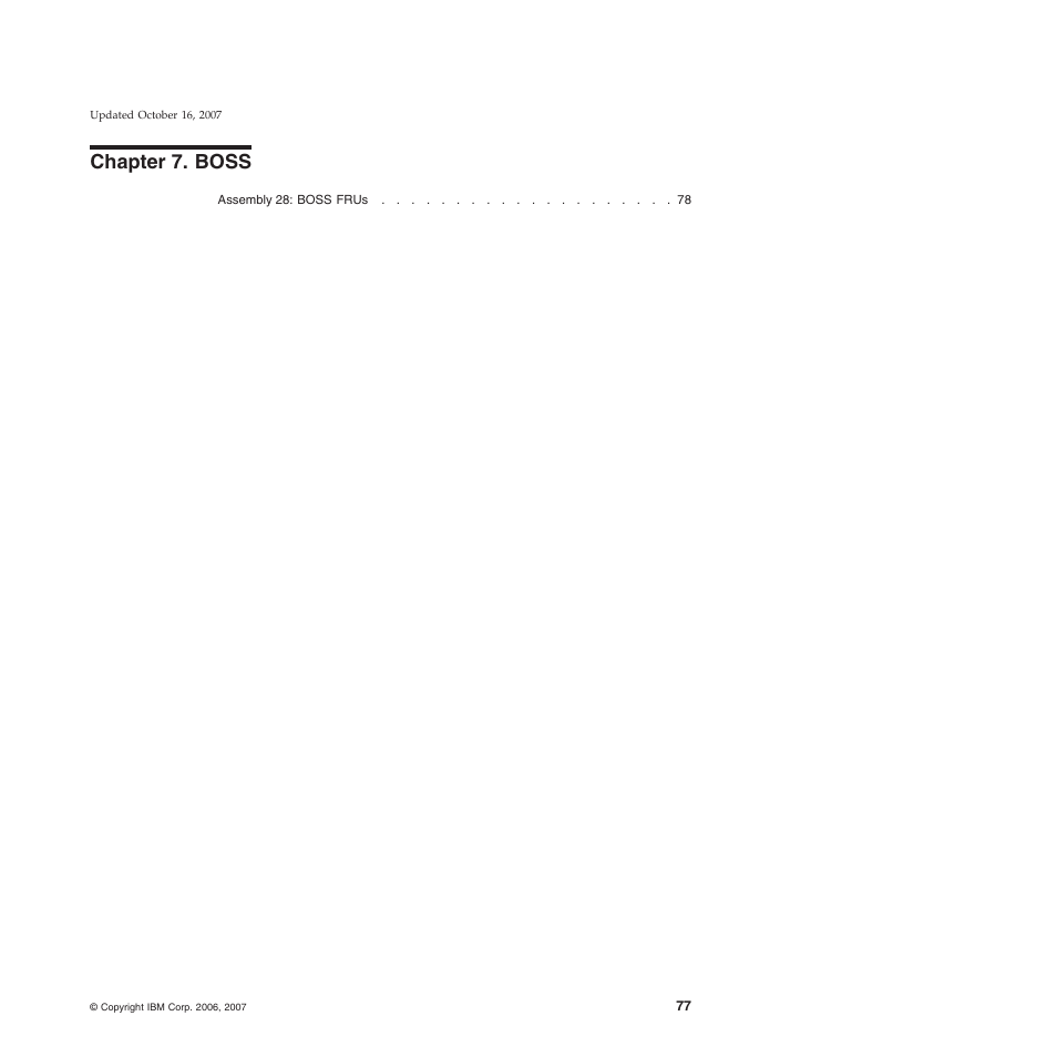 Chapter 7. boss, Chapter, Boss | IBM 8xx User Manual | Page 89 / 156