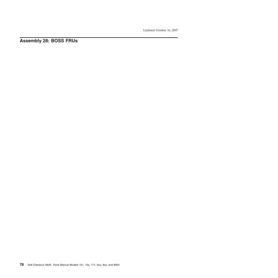 Assembly 28: boss frus, Assembly, Boss | Frus | IBM 8xx User Manual | Page 90 / 156