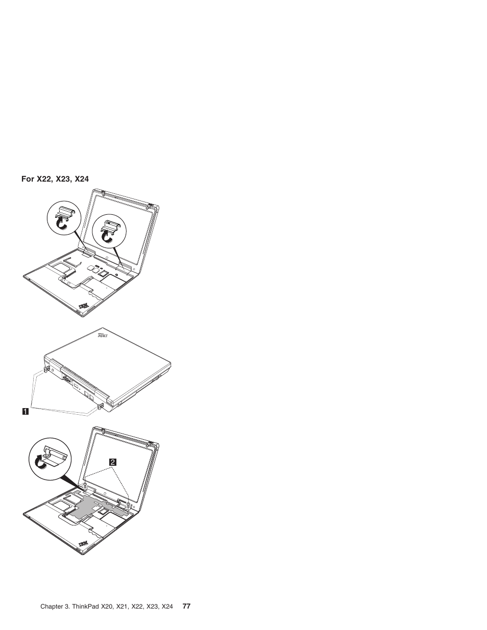For x22, x23, x24 | IBM X23 User Manual | Page 81 / 141