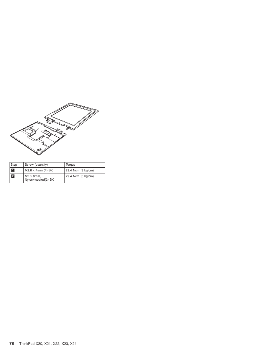 For x22, x23, x24 | IBM X23 User Manual | Page 82 / 141