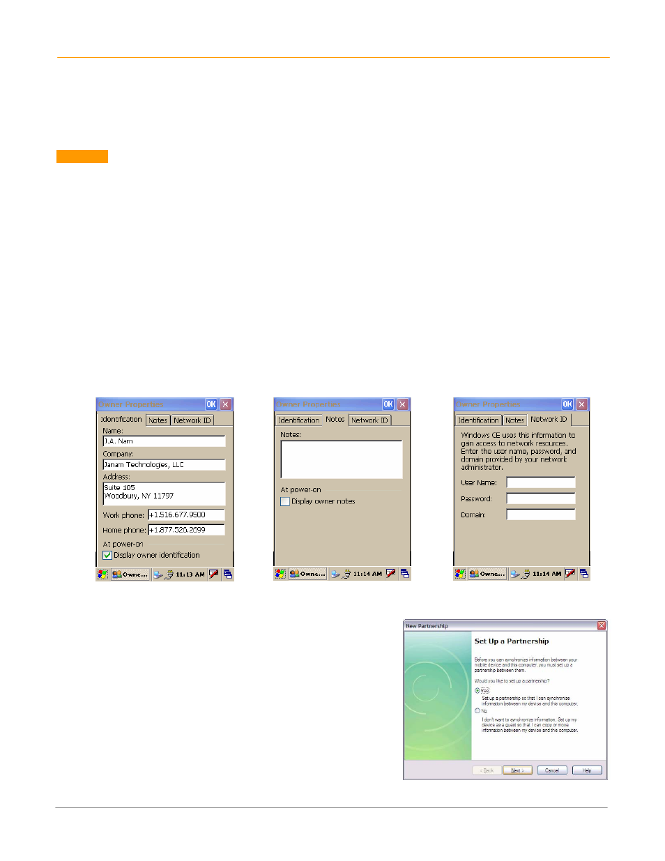Exchange and update data using activesync | IBM Janam XM60 User Manual | Page 30 / 49