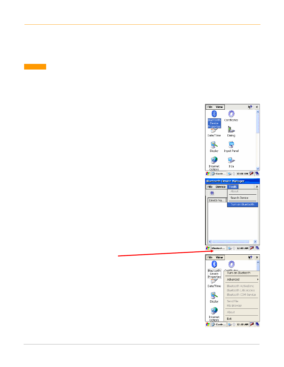 Bluetooth manager | IBM Janam XM60 User Manual | Page 36 / 49