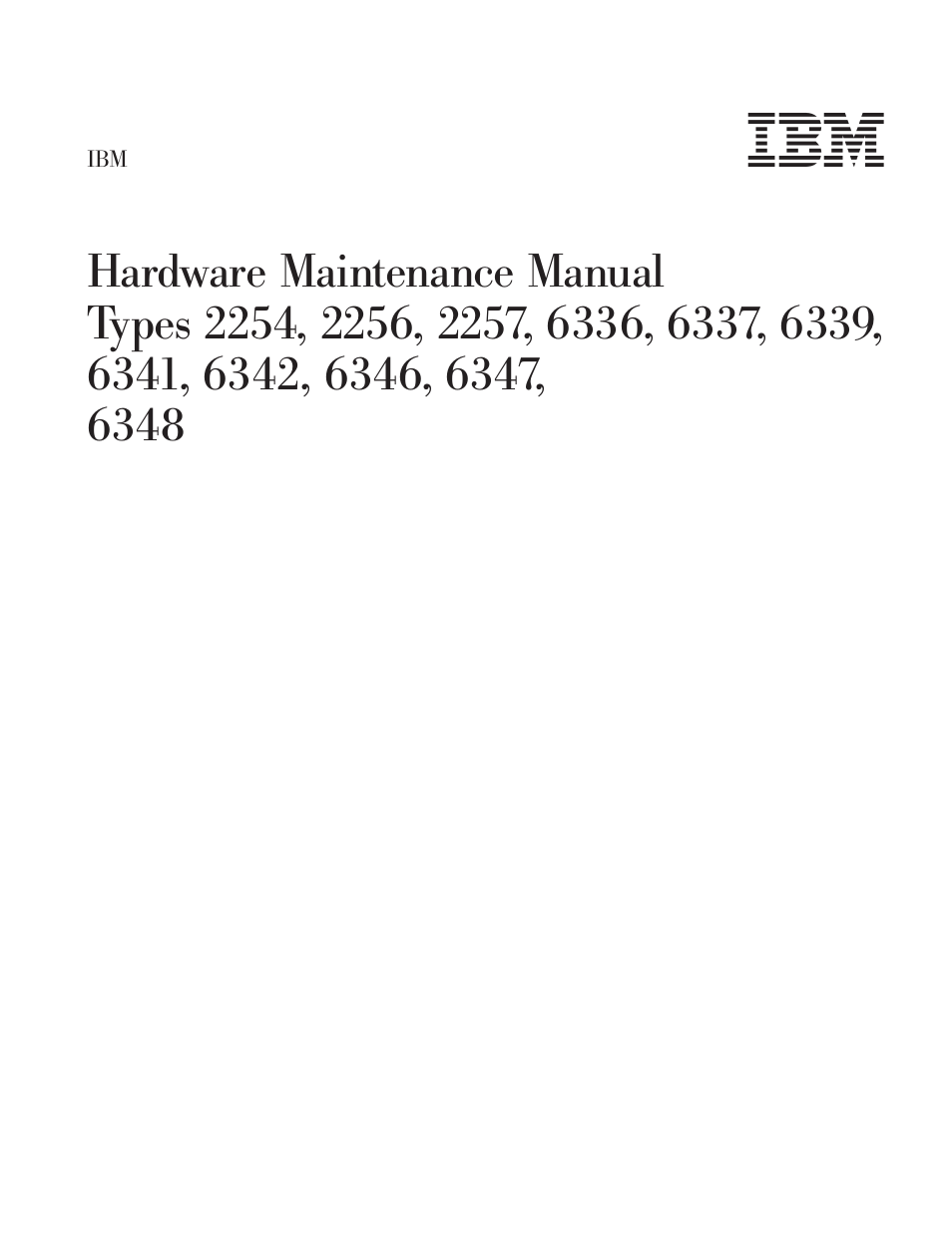 IBM 6341 User Manual | 252 pages