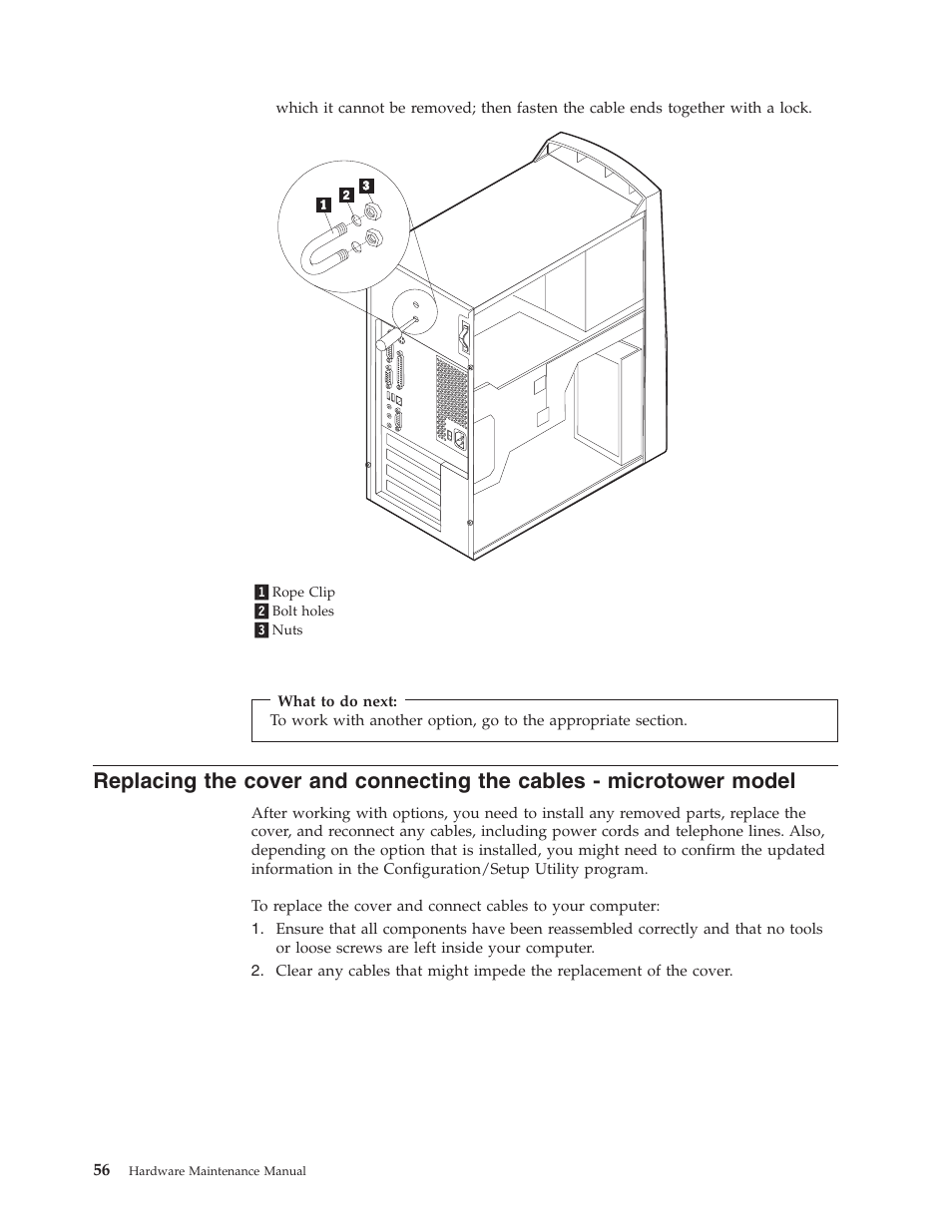 Replacing the cover and connecting the | IBM 6341 User Manual | Page 64 / 252