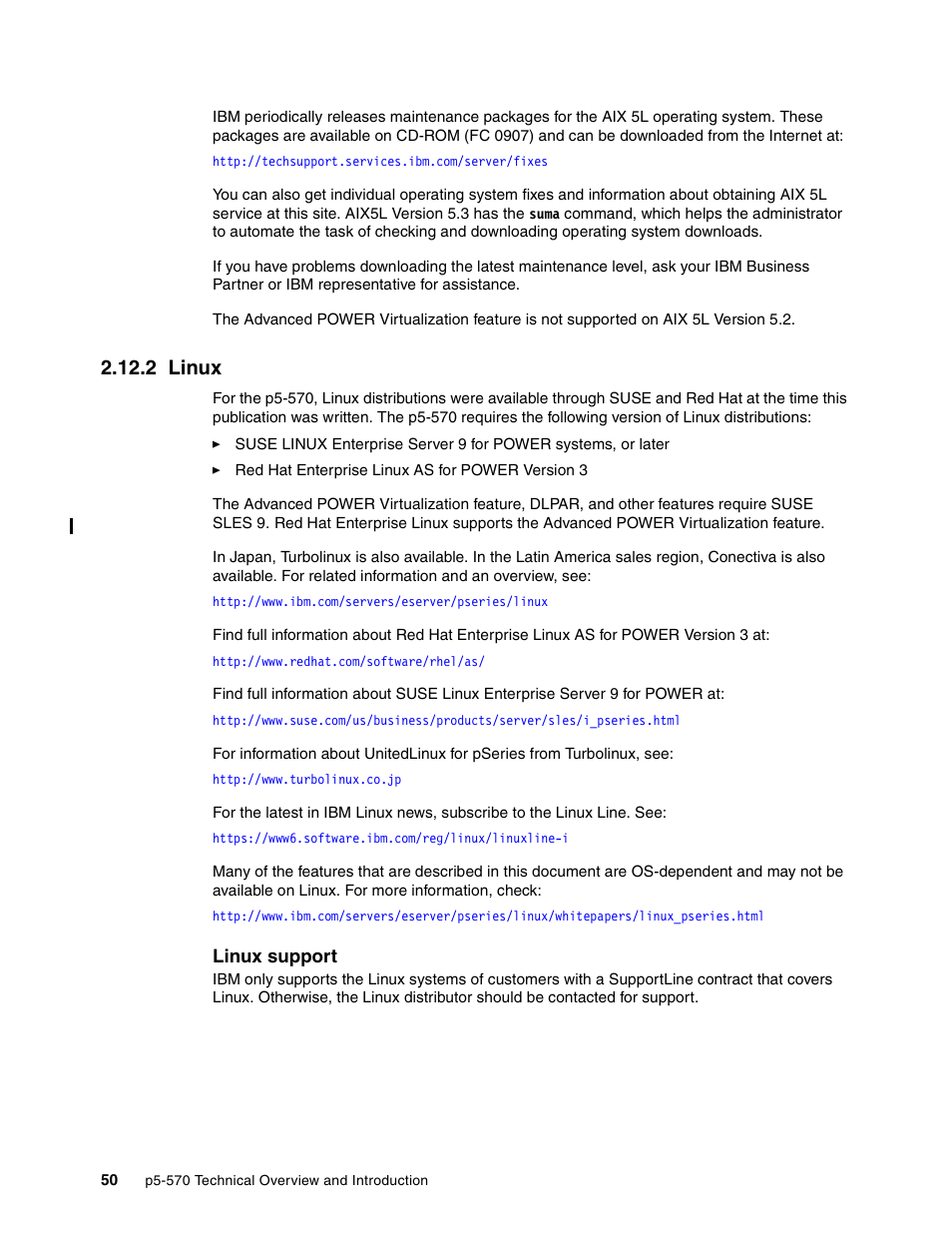 2 linux | IBM P5 570 User Manual | Page 62 / 82